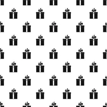 Gift box pattern seamless vector Stock Illustration
