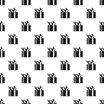 Gift box pattern, simple style Stock Illustration