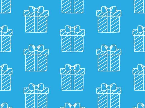 Gift box pattern. Vector Christmas illustration Illustrazione stock