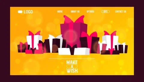 Gift box pattern vector web-page present on birthday christmas holiday Stock Illustration