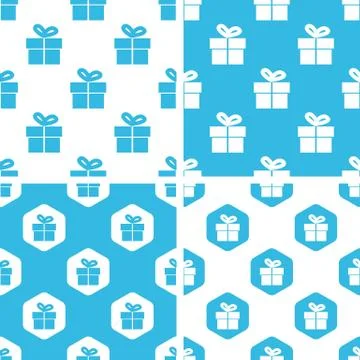 Gift box patterns set Stockillustratie