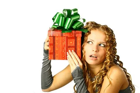 Gift in box Stock Photos