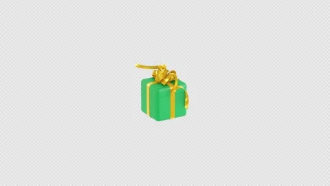 Gift box pops up. 3d rendering animation. Gift give away, earning prizes, bonus Stock Footage 253036444