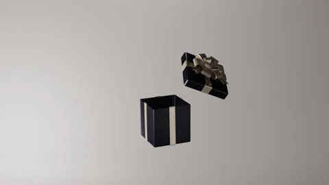 Gift box pops up and opens. 3d rendering animation. bonus or rewards, birthday Stock Footage 238776752