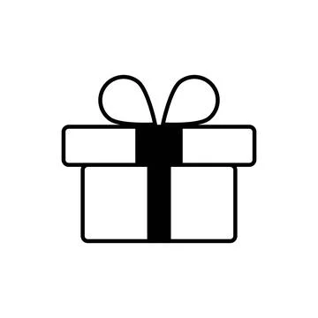 Gift Box Present Flat Style Stock Illustration