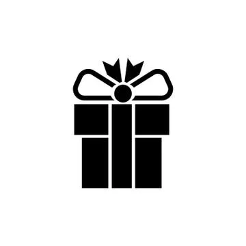 Gift Box, Present Flat Vector Icon Ilustración de archivo