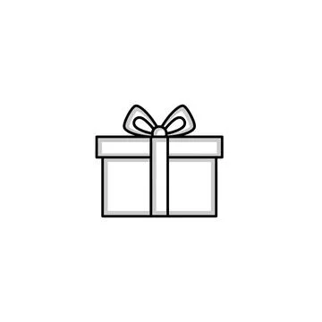 Gift box present icon with bow for holiday celebrations Stock Illustration