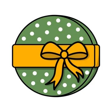 Gift box, present, isolated. Color green packaging イラスト素材
