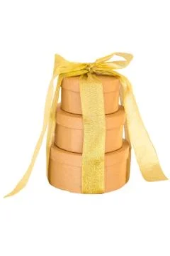 Gift box with present isolated on the white background Stock-Fotos