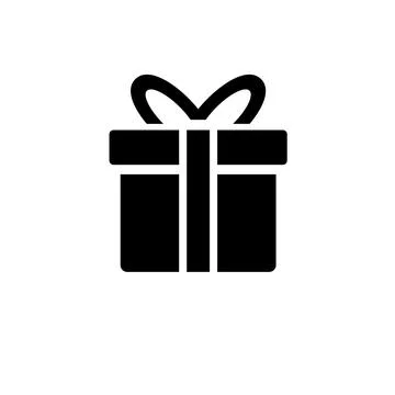 Gift Box, Present Package, Surprise Solid Flat Vector Icon Isolated on Whit.. 스톡 일러스트