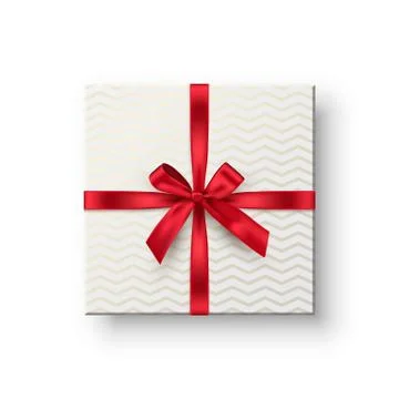 Gift box, present realistic vector illustration Stockillustratie