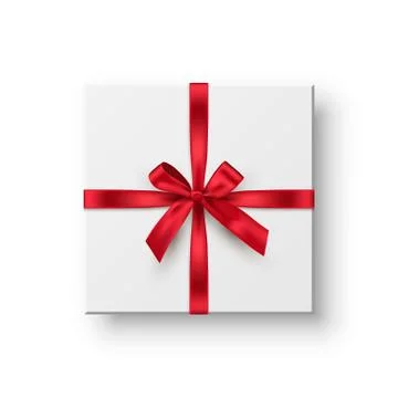 Gift box, present realistic vector illustration Stock Illustration