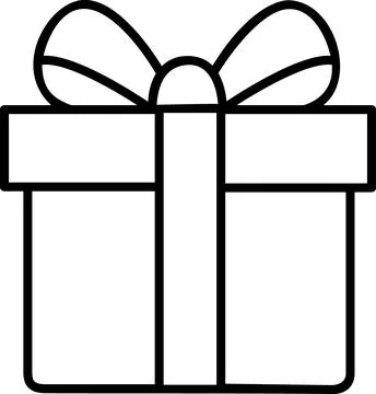 Gift Box Present With Ribbon Bow Stock Illustration