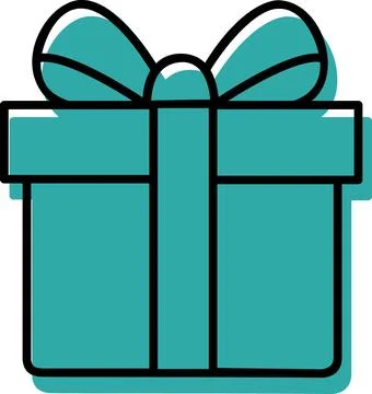 Gift Box Present With Ribbon Bow Illustration Stock Illustration