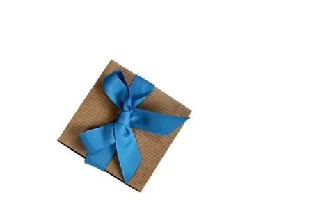 Gift box present on white background for fathers day holiday Stock Photos