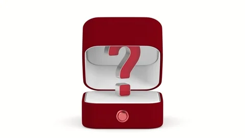 Gift box with question mark on white background. Isolated 3D illustration Stock Footage 337681848