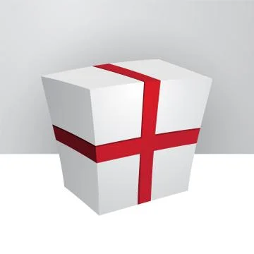 Gift box with red bow 스톡 일러스트