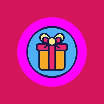 Gift box, Red gift box, Present gift box icon. Vector isolated elements. Ch.. 스톡 일러스트