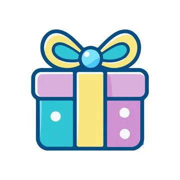 Gift box, Red gift box, Present gift box icon. Vector isolated elements. Ch.. Stock Illustration