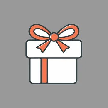 Gift box, Red gift box, Present gift box icon. Vector isolated elements. Ch.. Stock Illustration