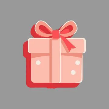 Gift box, Red gift box, Present gift box icon. Vector isolated elements. Ch.. Stockillustratie