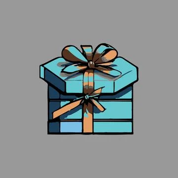 Gift box, Red gift box, Present gift box icon. Vector isolated elements. Ch.. Illustrazione stock