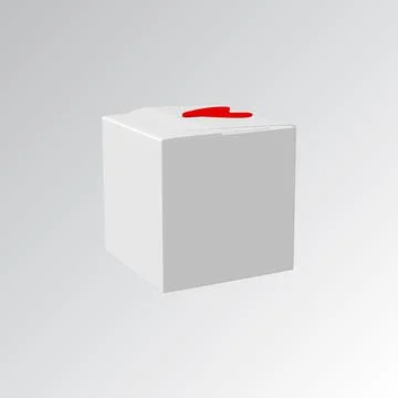 Gift box with red hearts vector illustration isolated on white background Stock Illustration