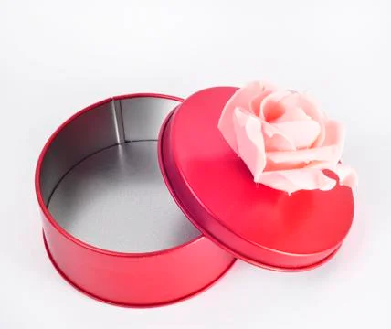 Gift box red Stock Photos