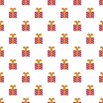 Gift box repeating pattern celebrating holidays and birthdays Stock Illustration