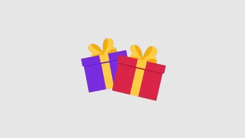 Gift Box. Reward, Present, and Celebration Concept Animation - Transparent Stock Footage 328447544