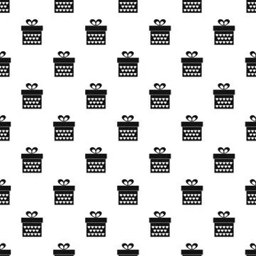 Gift box with ribbon bow pattern Stock Illustration