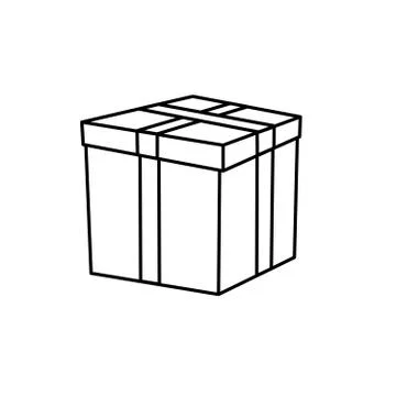 Gift box with ribbon Stock Illustration