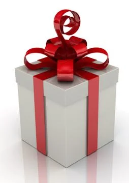 Gift box with ribbon Ilustração Stock