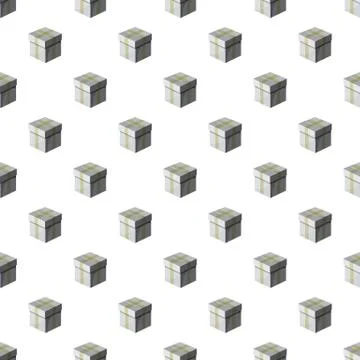 Gift box with ribbon pattern Stock Illustration