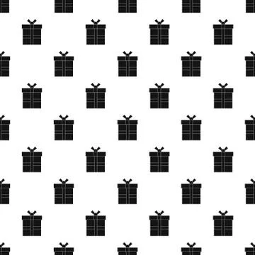 Gift box with ribbon pattern Stock Illustration