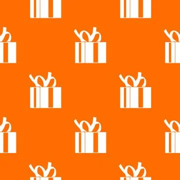 Gift box with ribbon pattern seamless Illustrazione stock