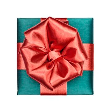 Gift box with ribbon Stock Photos