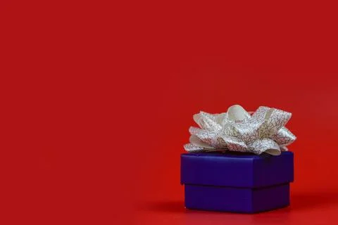 Gift box with ribbon Stock Photos