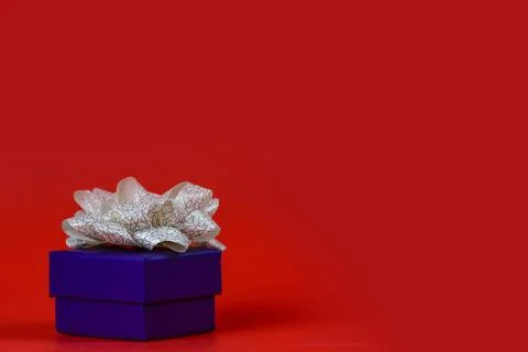 Gift box with ribbon Stock Photos