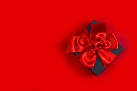 Gift box with ribbon Stock Photos