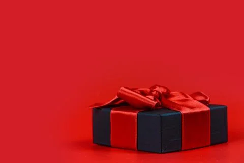 Gift box with ribbon Foto stock