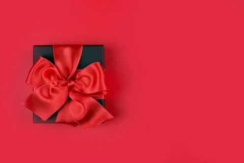 Gift box with ribbon Stock Photos