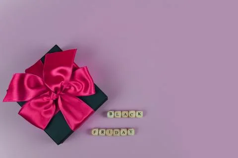 Gift box with ribbon Stock Photos