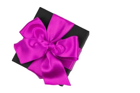 Gift box with ribbon Stock Photos