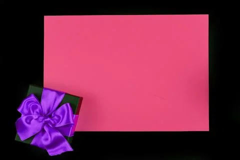 Gift box with ribbon Stock Photos