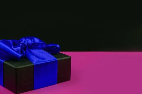 Gift box with ribbon Stock Photos