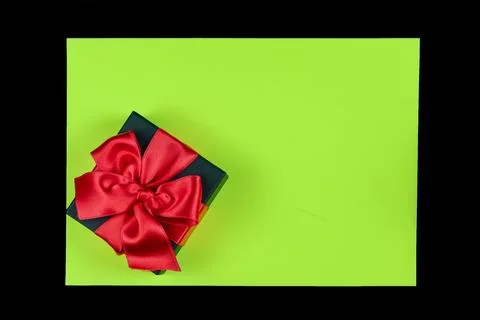 Gift box with ribbon Stock Photos