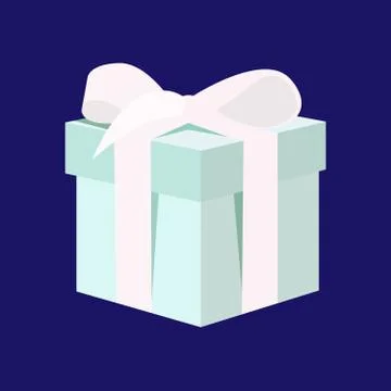 Gift box with ribbon. Vector illustration. Stock Illustration