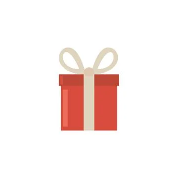 Gift box with ribbon on white background Stock Illustration