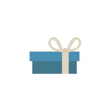 Gift box with ribbon on white background Stock Illustration
